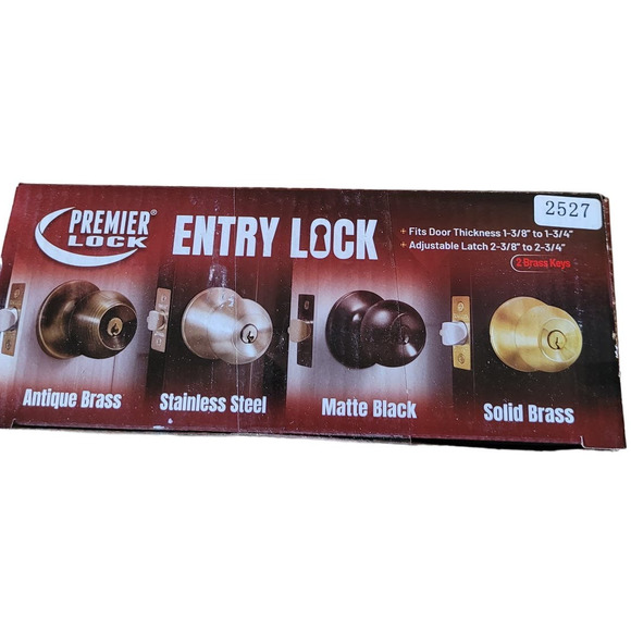 Premier Lock Stainless Steel Entry Door Knob with 2 KW1 Keys, NIB - Picture 5 of 6